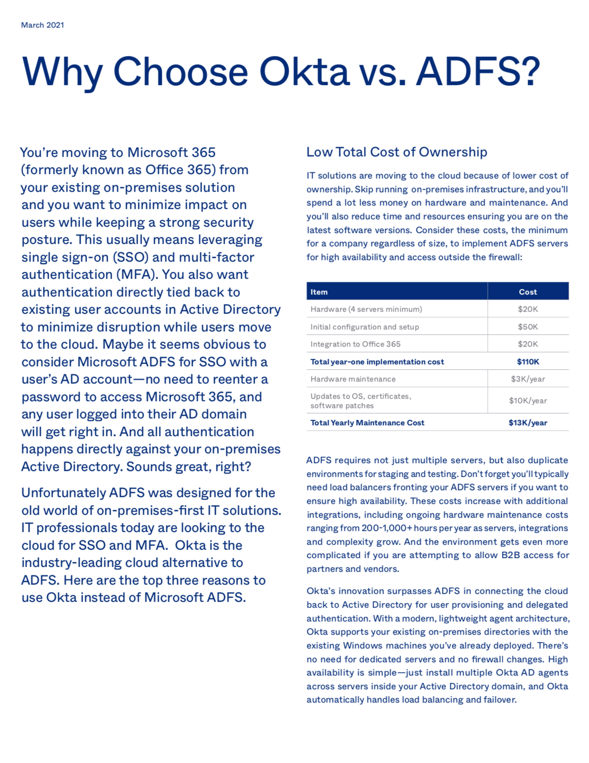 Why Choose Okta vs ADFS?