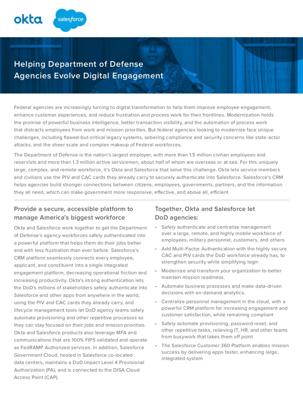 Datasheet: Helping Department of Defense Agencies Evolve Digital Engagement