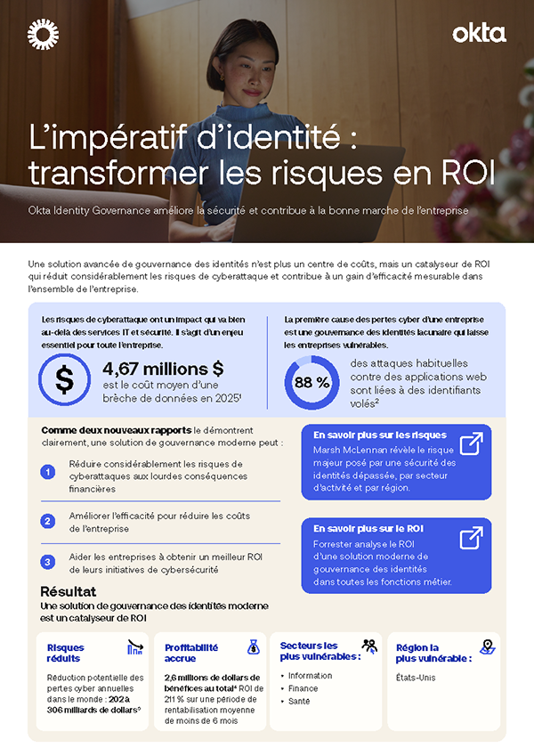 Datasheet cover titled 'The Identity Imperative: Transforming Risk into ROI