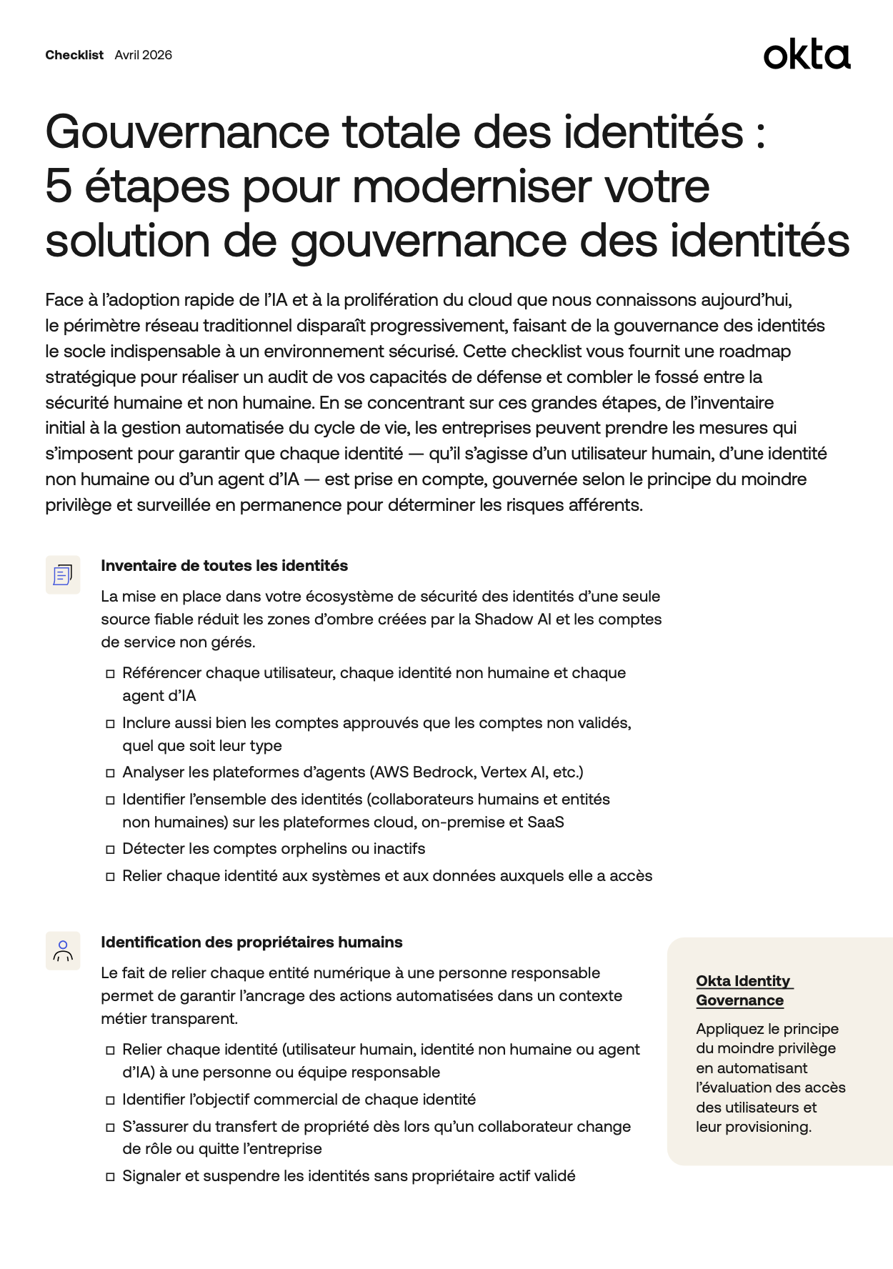 Govern Every Identity: 5 Steps to Modernize Your Identity Governance - Datasheet thumbnail