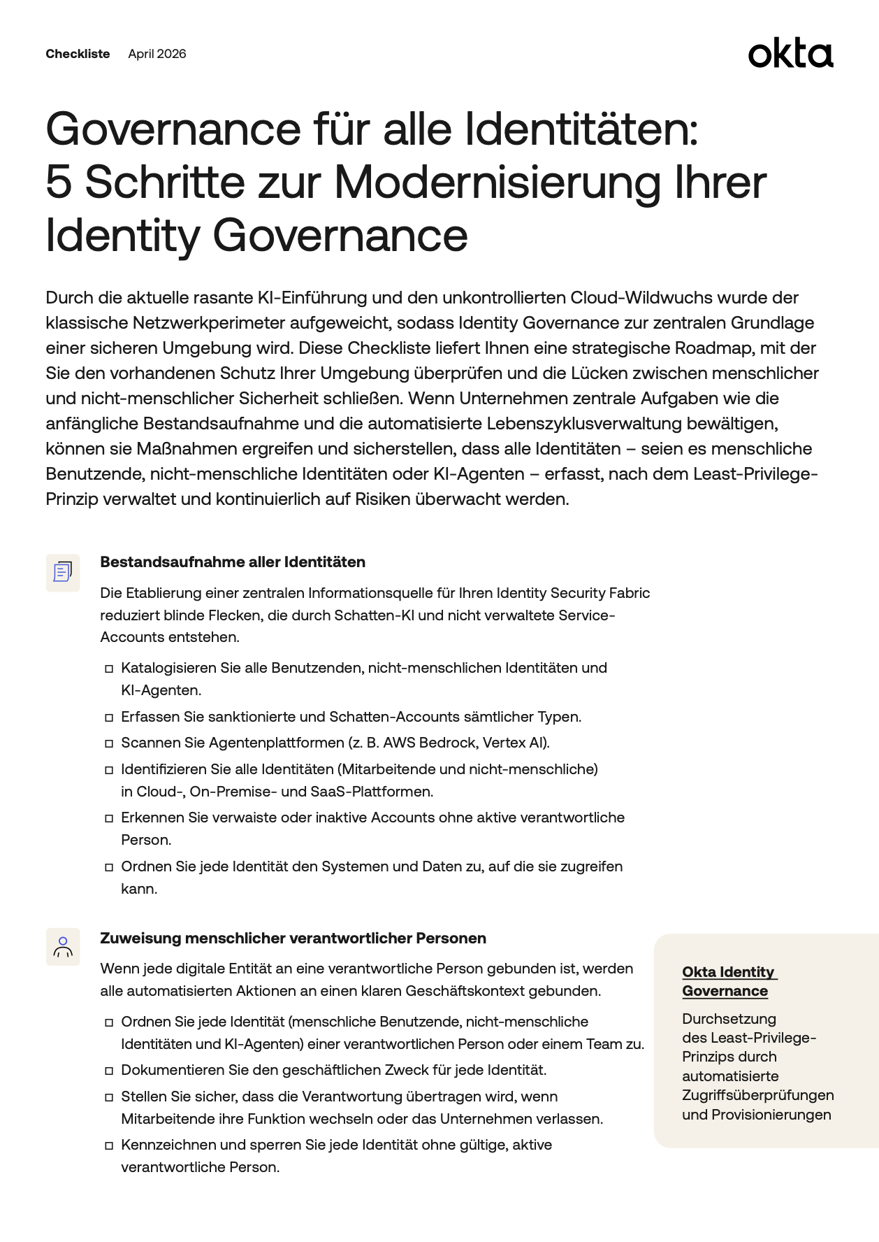 Govern Every Identity: 5 Steps to Modernize Your Identity Governance - Datasheet thumbnail
