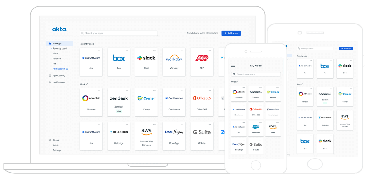 Okta on Mobile Desktop and Tablet