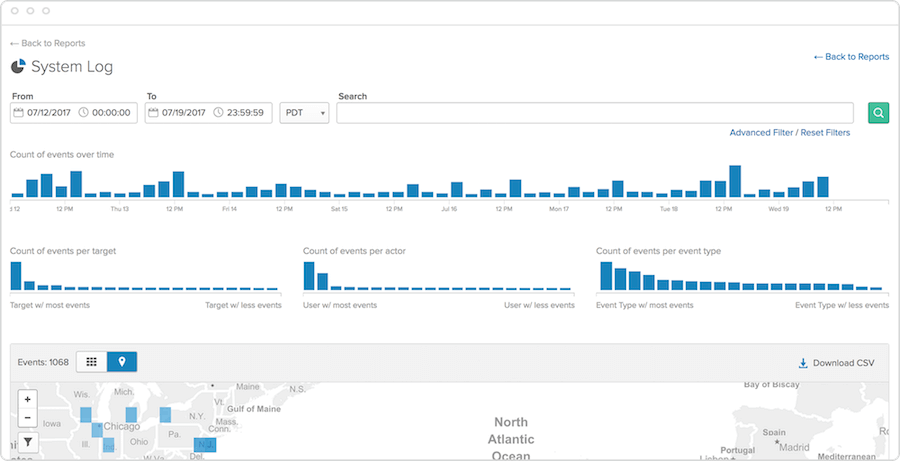 System log browser