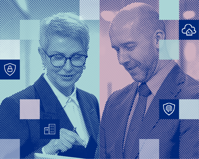 Two people in meeting header image