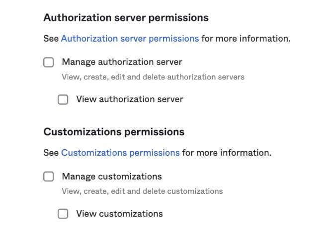 Authorization Server Permissions