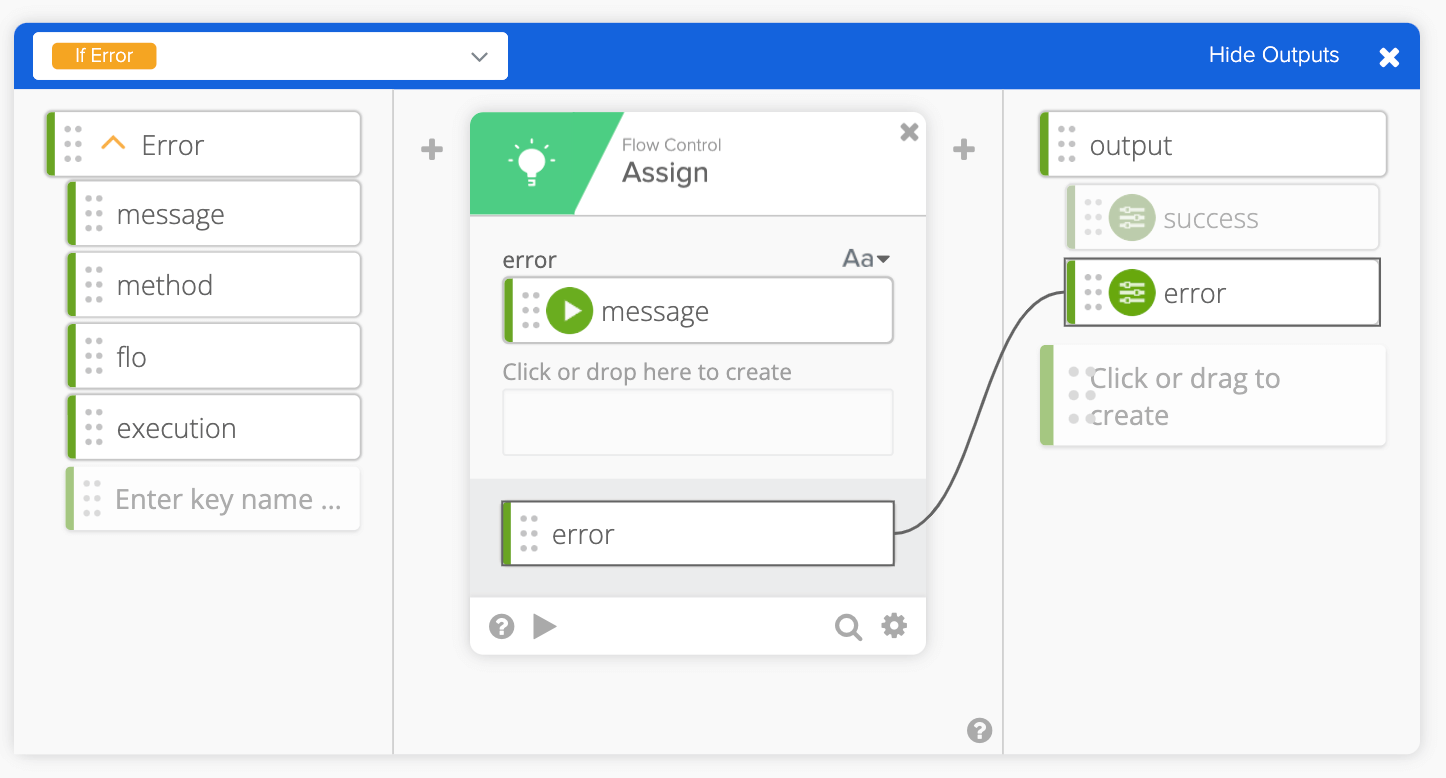 If Error card – error section