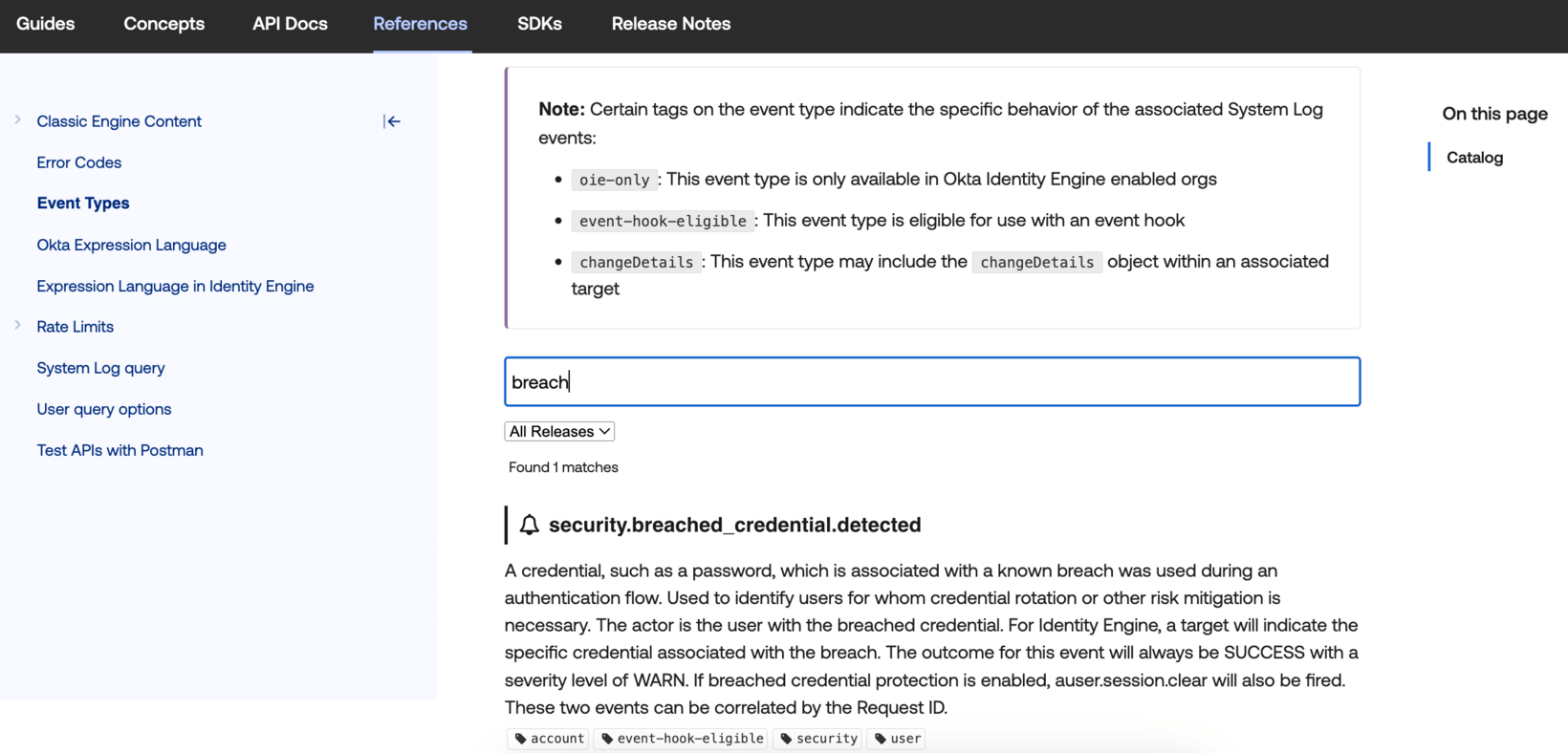 Workflows Eventhooks Catalogue