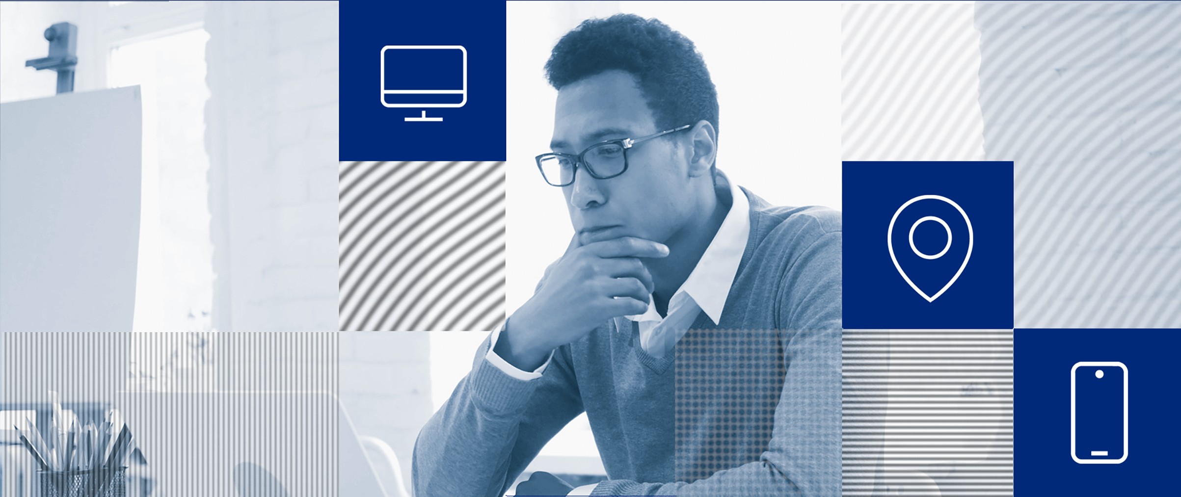 Remote Work Man at desktop